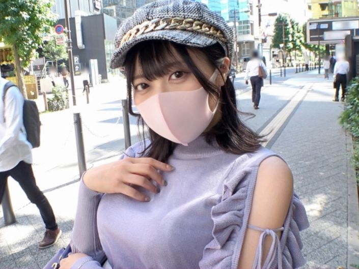 【素人×ナンパ】黒髪清楚だけどドスケベボディの巨乳JD♡肉棒をイラマチオさせられて何度もピストン♡
